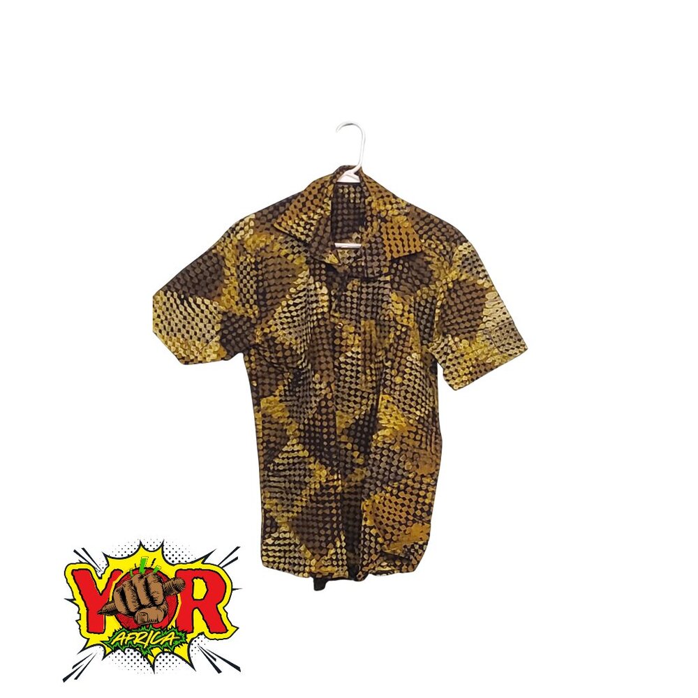 Mens Black and Gold Shirt